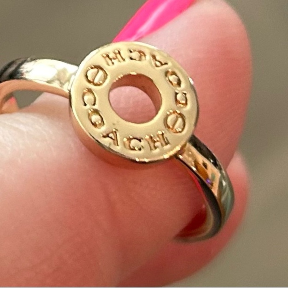 Rose Gold COACH Halo Ring